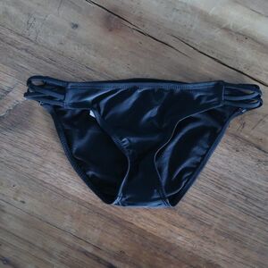 ARIZONA JEANS BLACK STRAPPY SIDES HIPSTER BIKINI SWIM BOTTOMS SIZE SMALL NWT